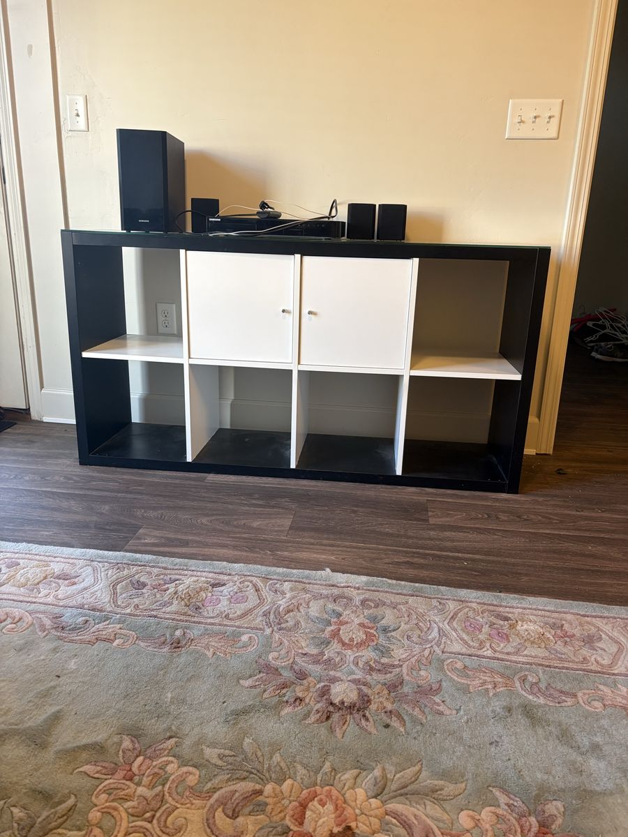 FREE Black and White Cube Storage Shelf and DVD/CD player. FREE