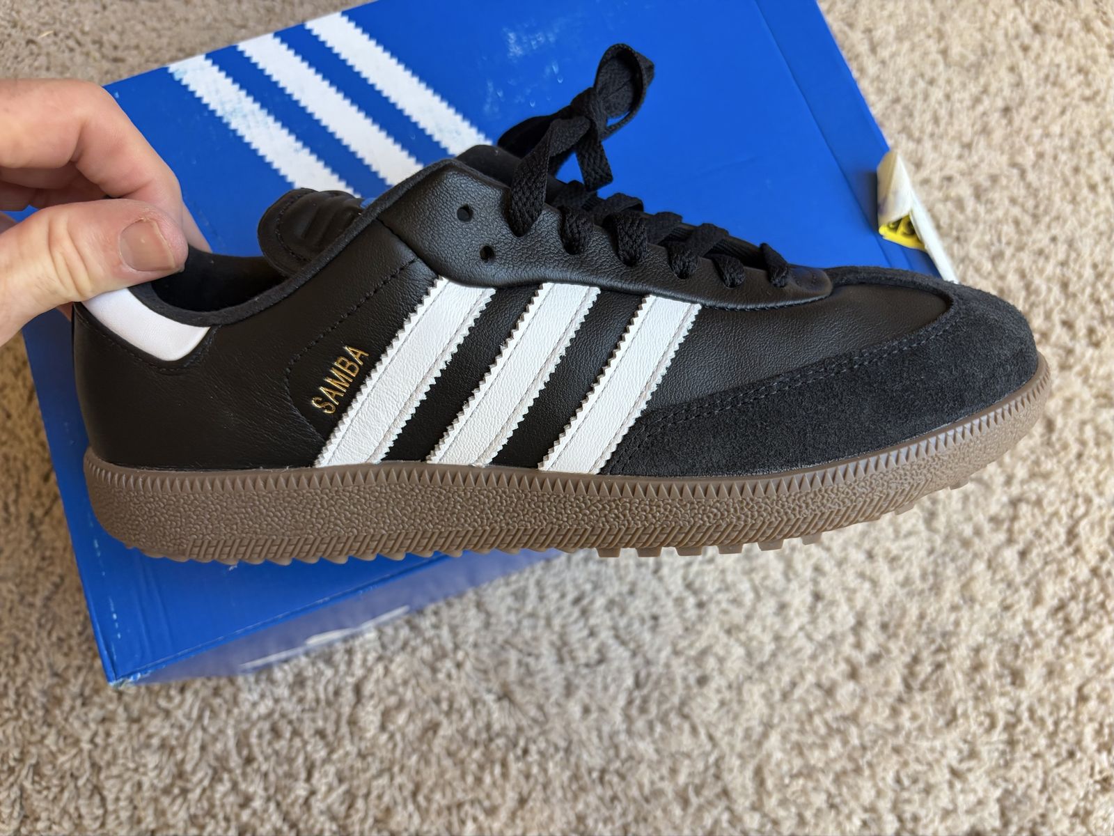 Adidas Samba Golf Shoes Black White Men Size 8.5 JH6150