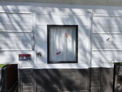 Vintage truck bed trailer and camper