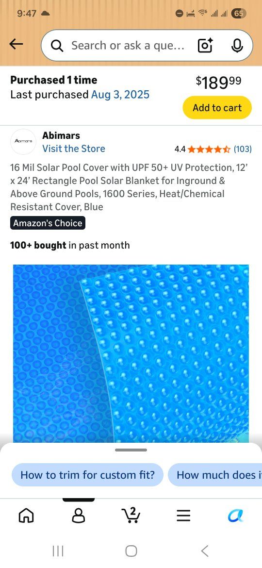 new pool cover