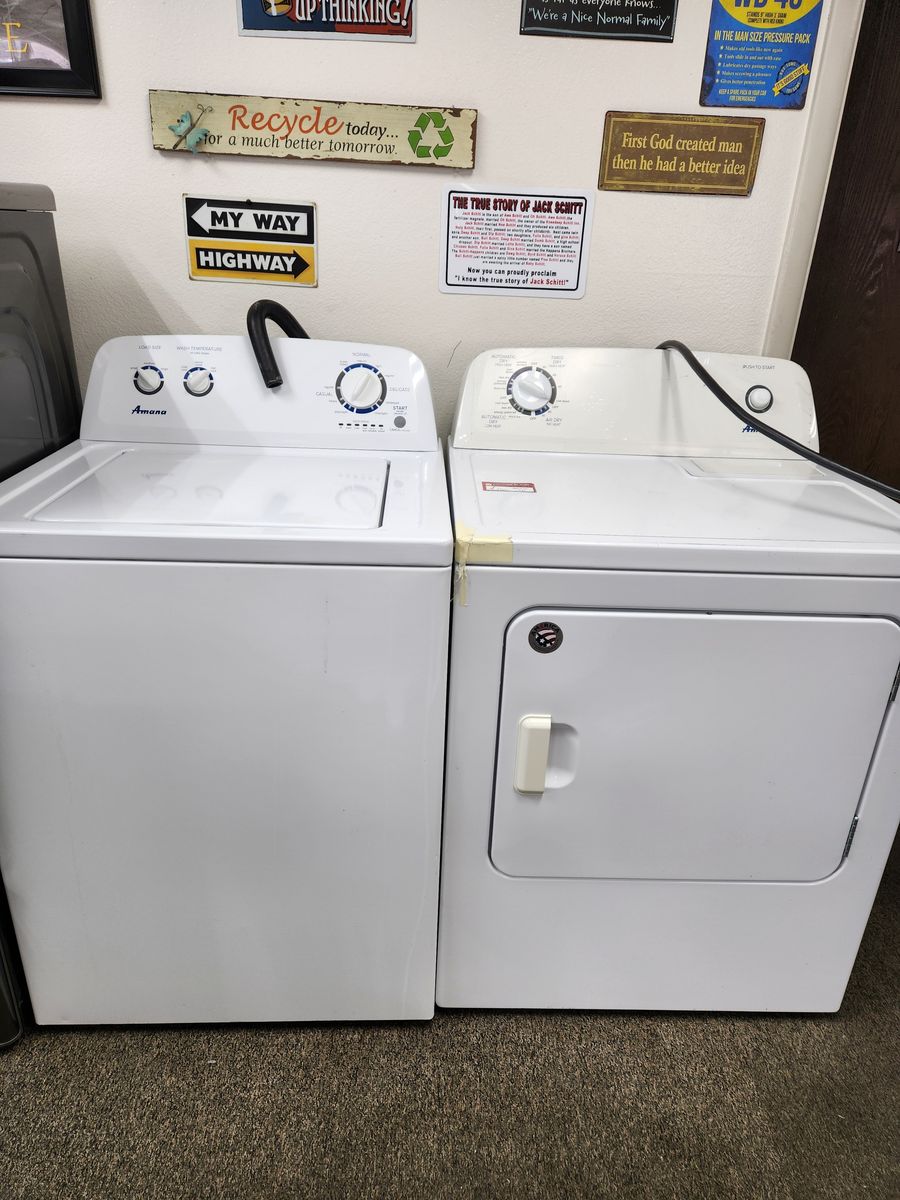 GREAT AMANA TOPLOAD WASHER AND ELECTRIC DRYER SET! W-WARRANTY