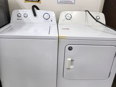 GREAT AMANA TOPLOAD WASHER AND ELECTRIC DRYER SET! W-WARRANTY