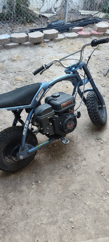 Custom Blue Mini Bike with Predator 212cc Engine