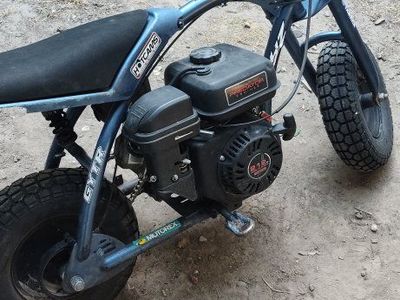 Custom Blue Mini Bike with Predator 212cc Engine