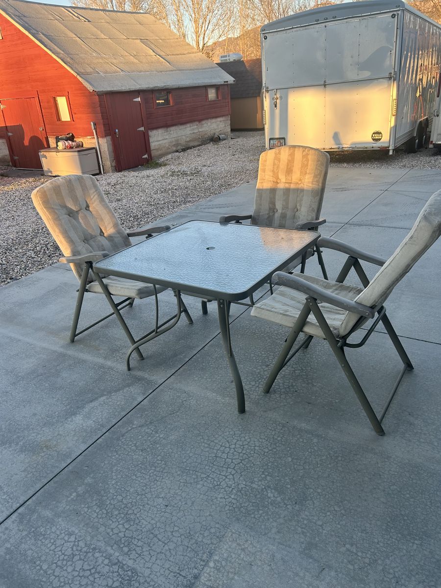 Patio Table With Three Chairs