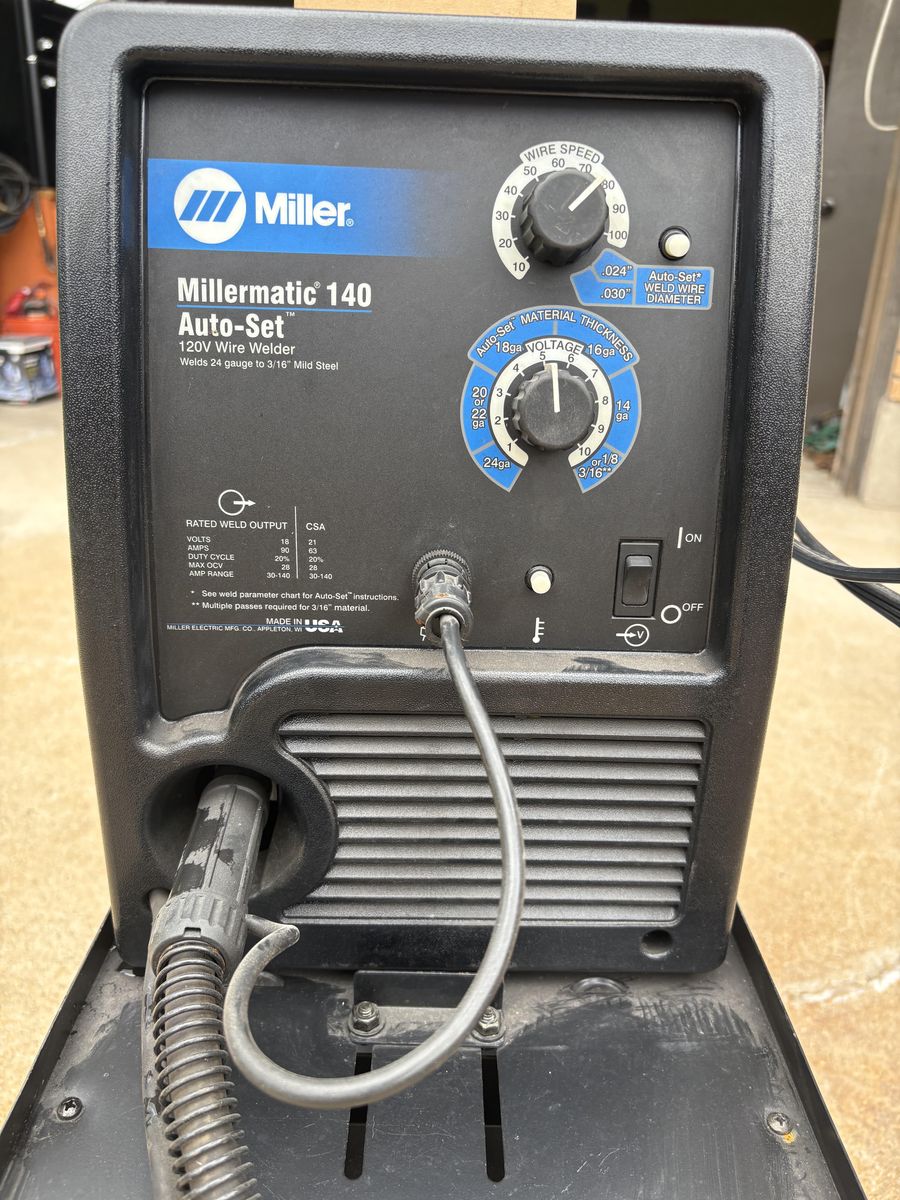 Miller Welder 140 Auto Set Complete Set Up