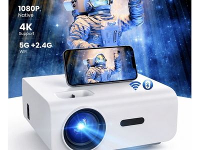 Groview Native 1080P Projector with 4K Support and WiFi