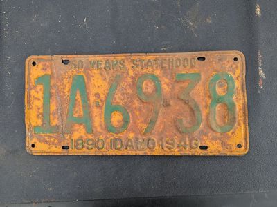 Boise Idaho 50 Anniversary License Plate