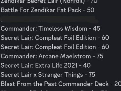 Sealed MTG Cards- Commander, secret lair, etc.