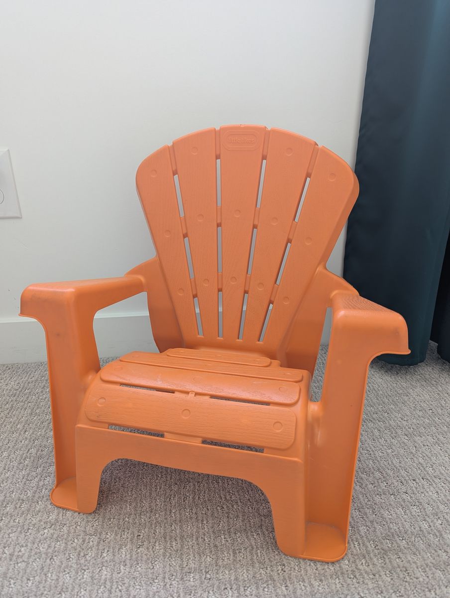 Orange Indoor/Outdoor Adirondack-Style Chair for Toddlers