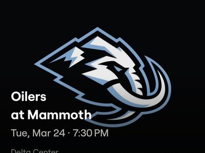 (2 Tix) Mammoth Vs Oilers Lower Bowl Row 9