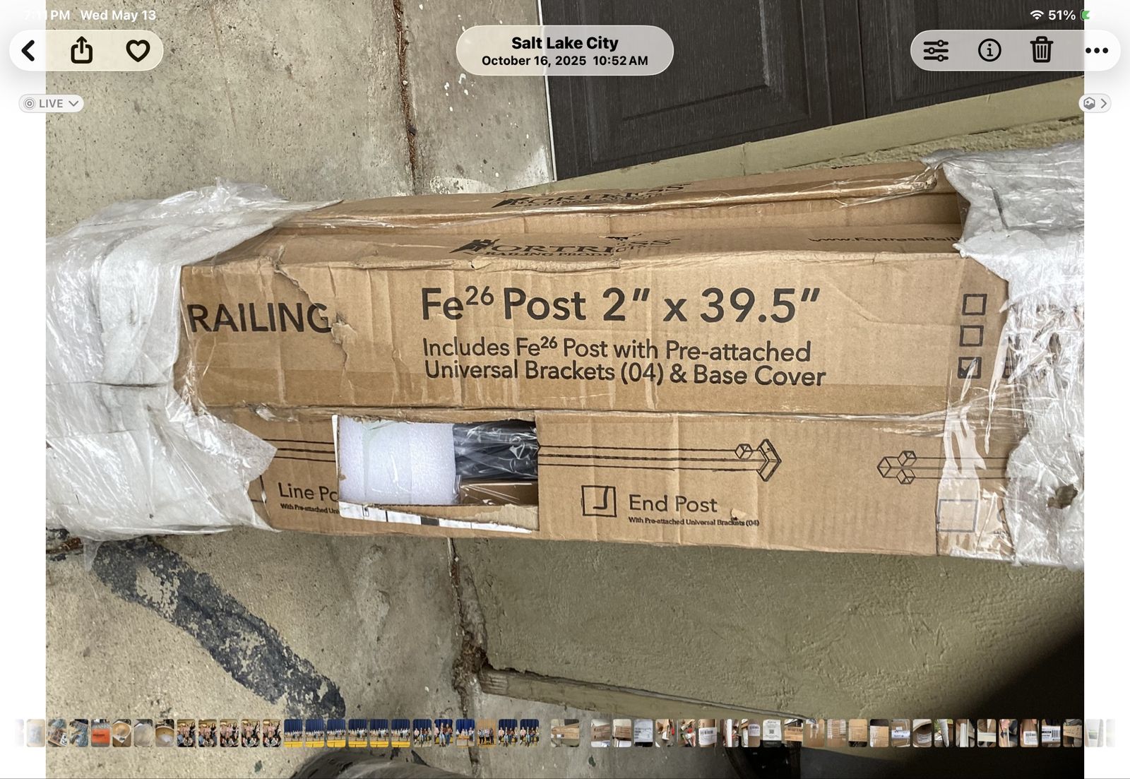 4 Fortress Fe26 Steel Railing Posts – 2” x 39.5”