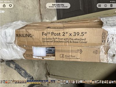4 Fortress Fe26 Steel Railing Posts – 2” x 39.5”