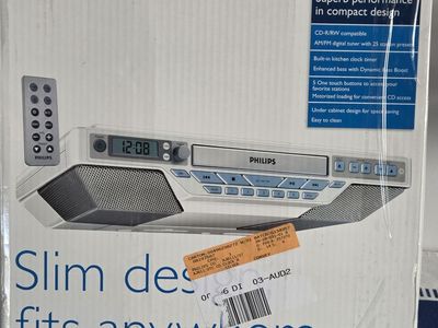 NEW'Philips kitchen CD Clock Radio AJ6111