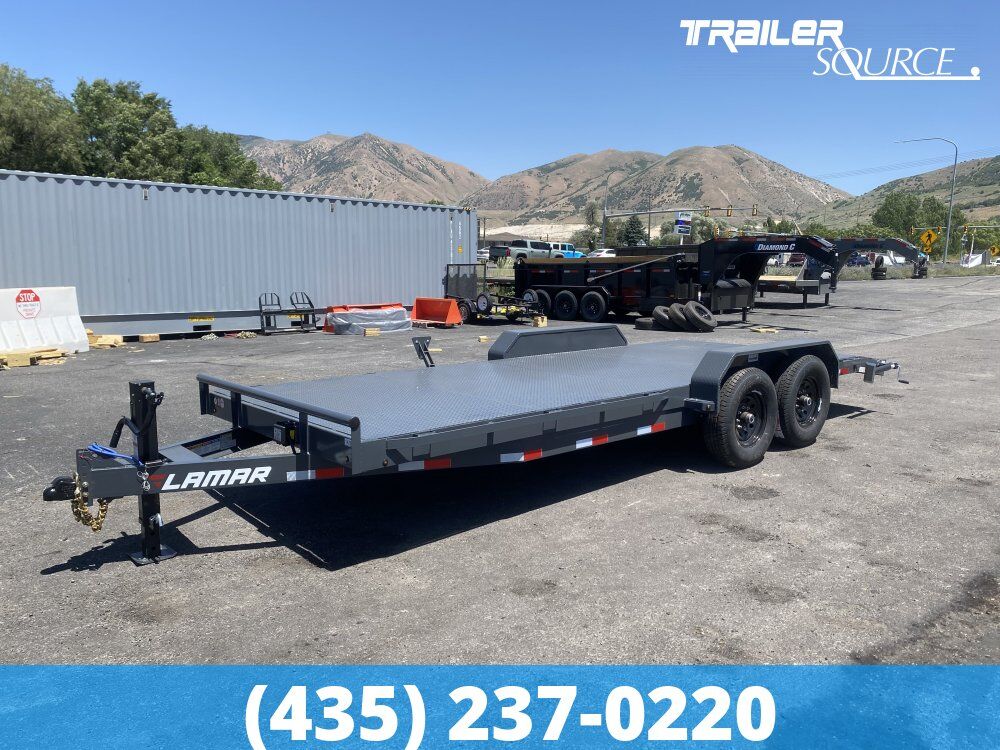 7x20 Lamar H6 Equipment Trailer - 14K GVWR Full Steel Floor, Rub Rail