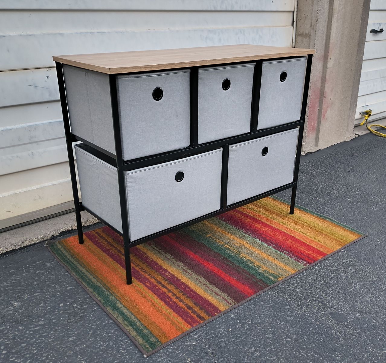Like New 5 Drawer Fabric Dresser