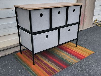 Like New 5 Drawer Fabric Dresser