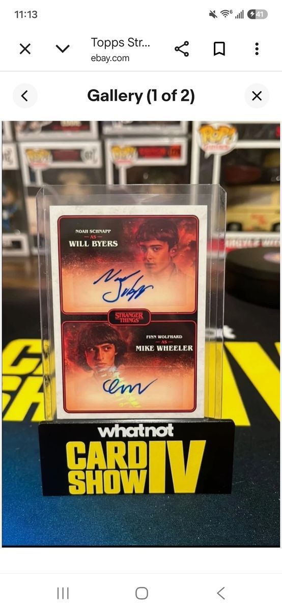 Topps Stranger Things Autographed Card