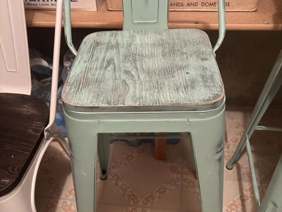 4 Teal Bar Stools