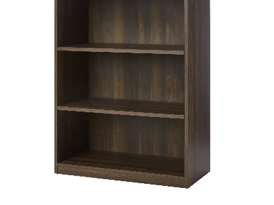 NEW Mainstays 3-Shelf Bookcase with Adjustable Shelves, Canyon Walnut