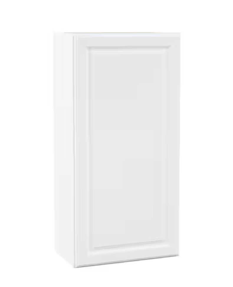 Hampton Bay Hampton 21 in. W x 12 in. D x 42 in. H Assembled Wall Cabinet in Satin White