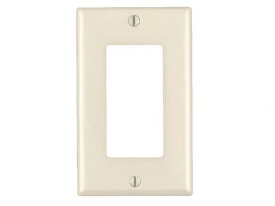 40Pk-Leviton Decora Almond 1-Gang Wall Plates