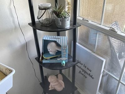 Black Corner Bookshelf 5-Tier Display Unit Storage Organizer