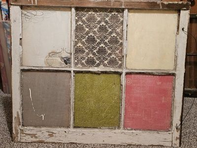 Antique 6 pane window double sided choice must see