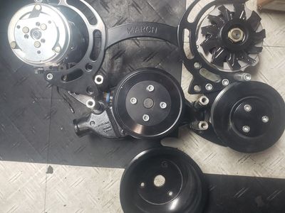 small block front serp belt set up