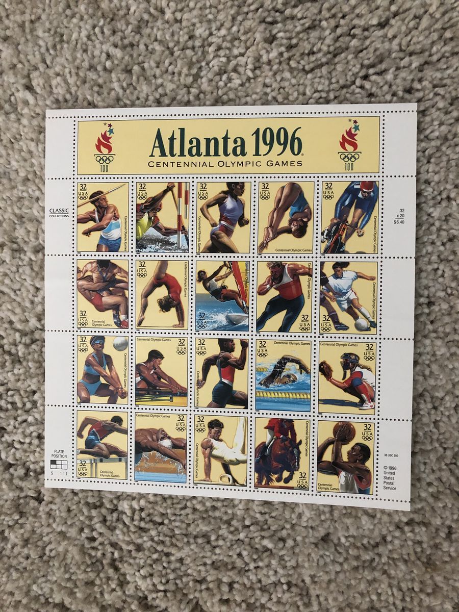 US Scott #3068 Atlanta 1996 Olympics Games Sheet of 20 stamps
