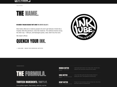 INKLUBE.com Tattoo Cream - ALL NATURAL AND ORGANIC