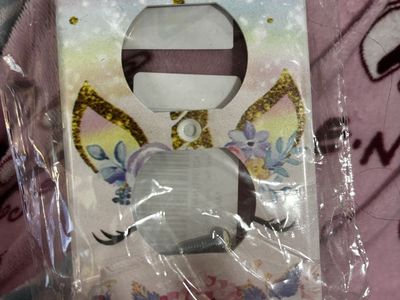 Unicorn Floral Outlet Cover