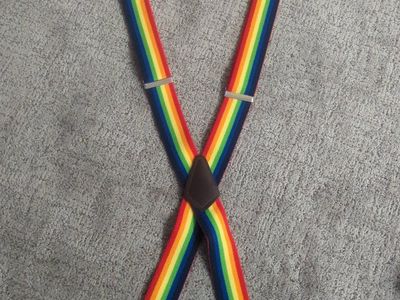 One Size Fits All Rainbow Suspenders - Vibrant & Adjustable