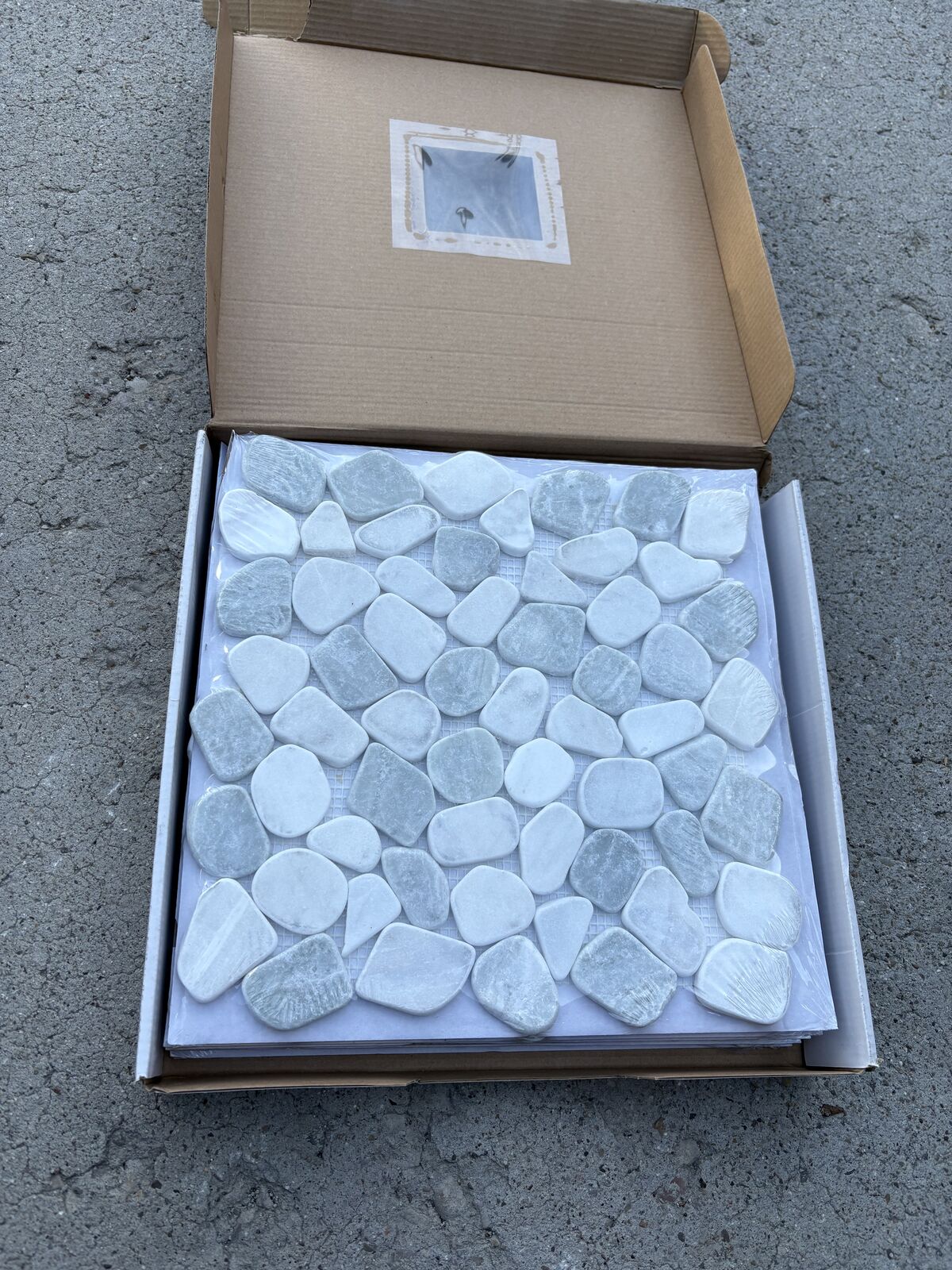 2 boxes of Brand new Pebblino Mosaici Kauai 10 total tiles $100 cash/venmo in Draper