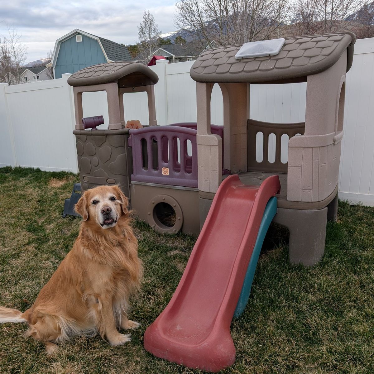 Kids outdoor playhouse clubhouse