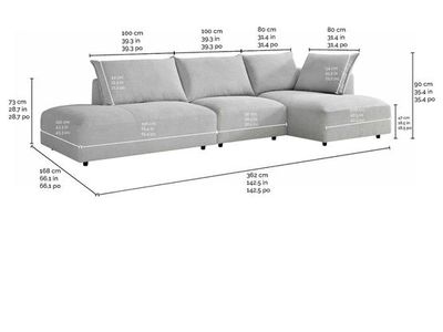 Macon 3-Piece Fabric Modular Sectional
