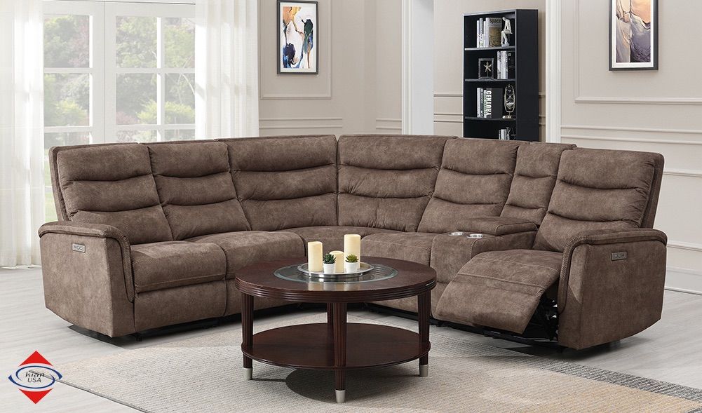 BRAND NEW! Power Motion Brown Sectional