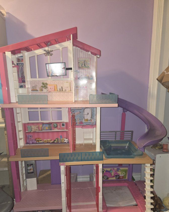 Barbie Dreamhouse Dollhouse with Pool & Slide - Multi-Level Play Mansion