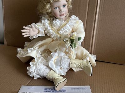 The Ashton-Drake Galleries Yellow Rose Porcelain Doll 1998