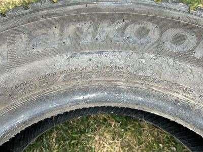 235 65 R16 Hankook Snow Tires