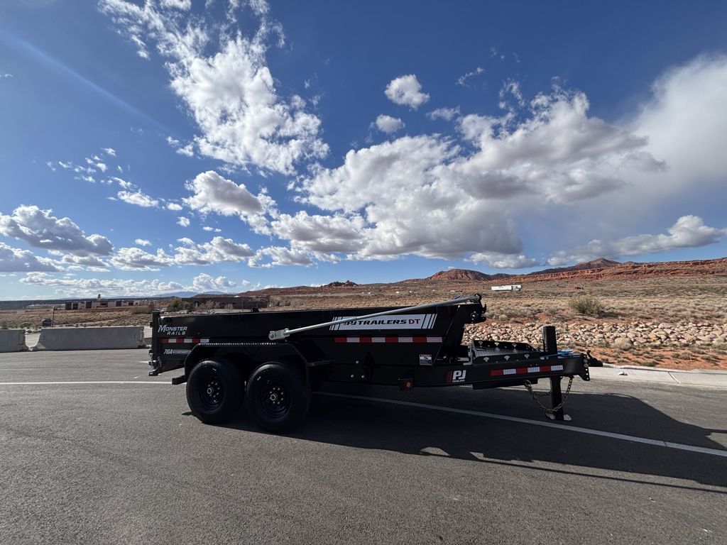 2026 PJ Trailers 7X14 DT1 LowPro Telescopic Dump 15.4K Voyager Package