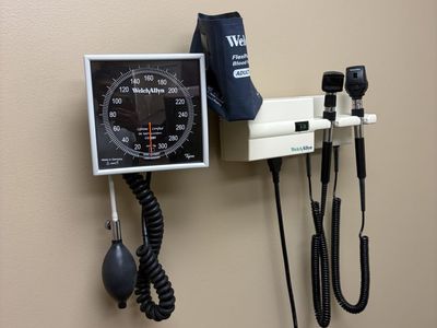 Set of 8 Welch Allyn Wall-Mounted Vital Stations and Blood Pressure Monitors