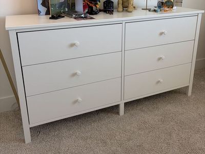 White IKEA Six Drawer Dresser Nearly New
