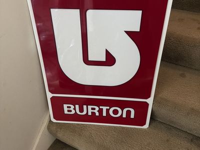 rare Vintage Burton Snowboards dealer Sign 3 feet x 2 feet
