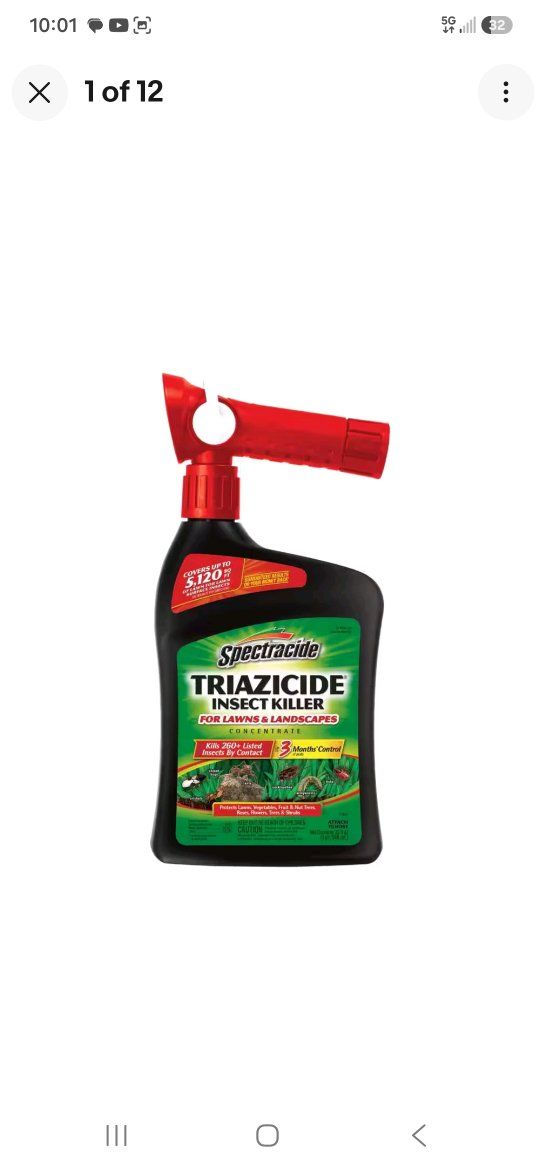 Spectracide Triazicide Insect Killer for Lawns & Landscapes - 32oz Concentrate, Kills 260+ Pests