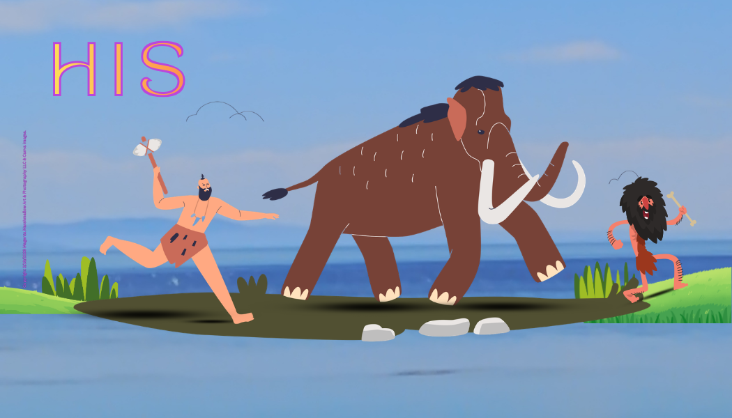 HIS & HERS Cave people Towels