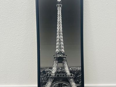 Eiffel Tower Black and White Wall Art Canvas