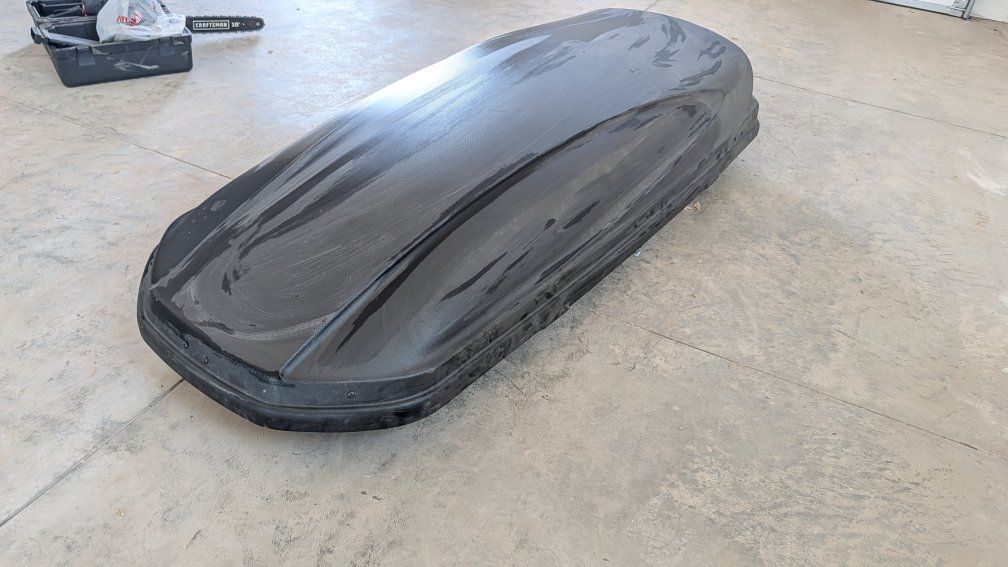 Volvo Odin 1750 Roof Box Black, 17 Cubic Feet, 84" Length, Dual Side Opening, Aero Skin