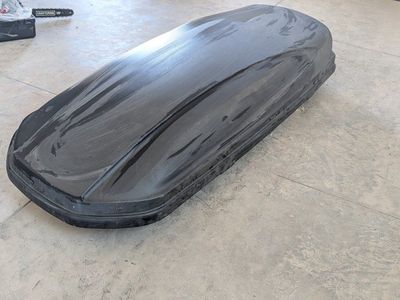 Volvo Odin 1750 Roof Box Black, 17 Cubic Feet, 84" Length, Dual Side Opening, Aero Skin