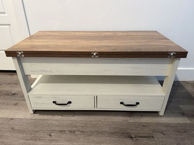 Brand New Farmhouse Lift Top Coffee Table